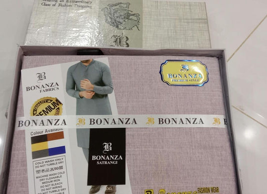 Men’s Unstitched Wash And Wear Textured Suit
