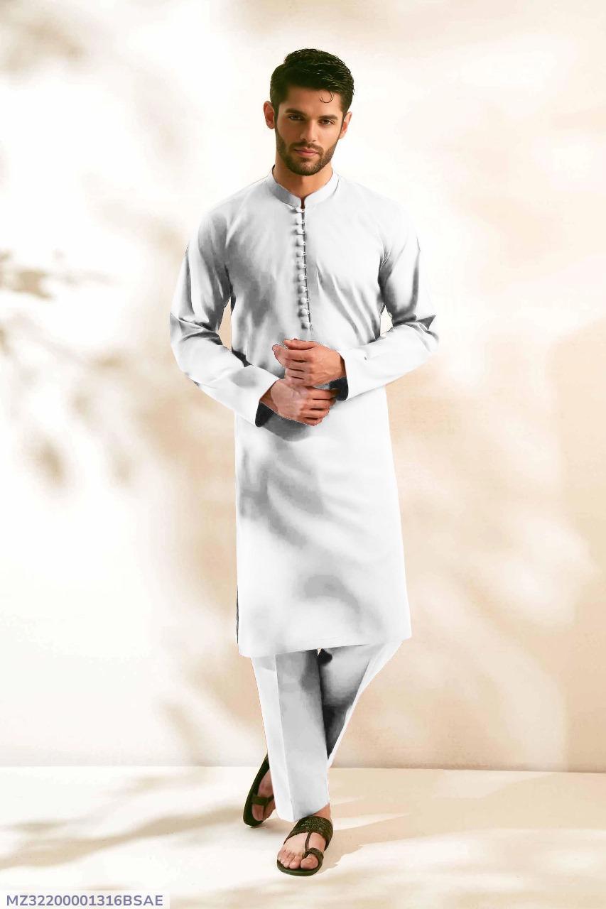 Men’s Unstitched Soft Cotton Plain Suit